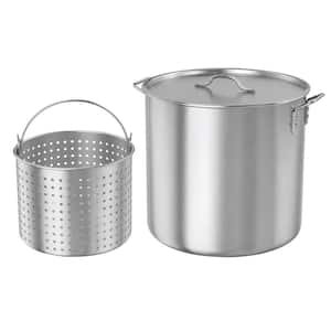 STOCK POT 36cm ステンレス鍋 33L King Kooker 36 qt. Stainless Steel Stock Pot with Lid KK44SR - The
