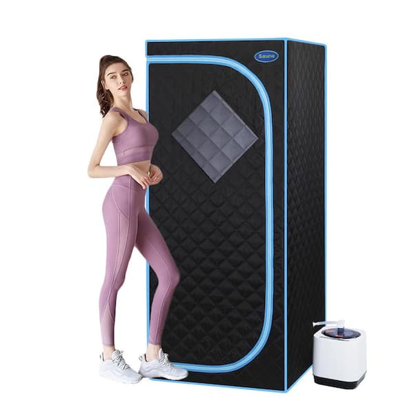 Nivencai Comfort Heat Pro 1-Person Indoor Full Body Black Portable Steam Sauna Tent with FCC Certification