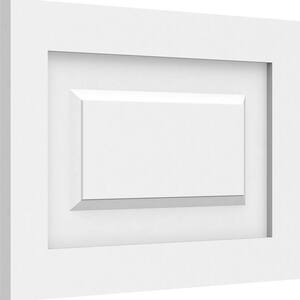 5/8 in. x 18 in. x 12 in. Harrison Raised Panel White PVC Decorative Wall Panel