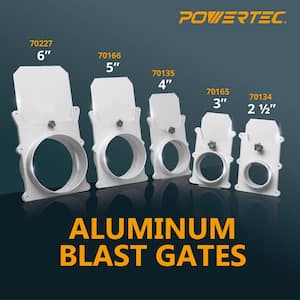 6 in. Aluminum Blast Gate for Dust Collector, Dust Collection Fittings