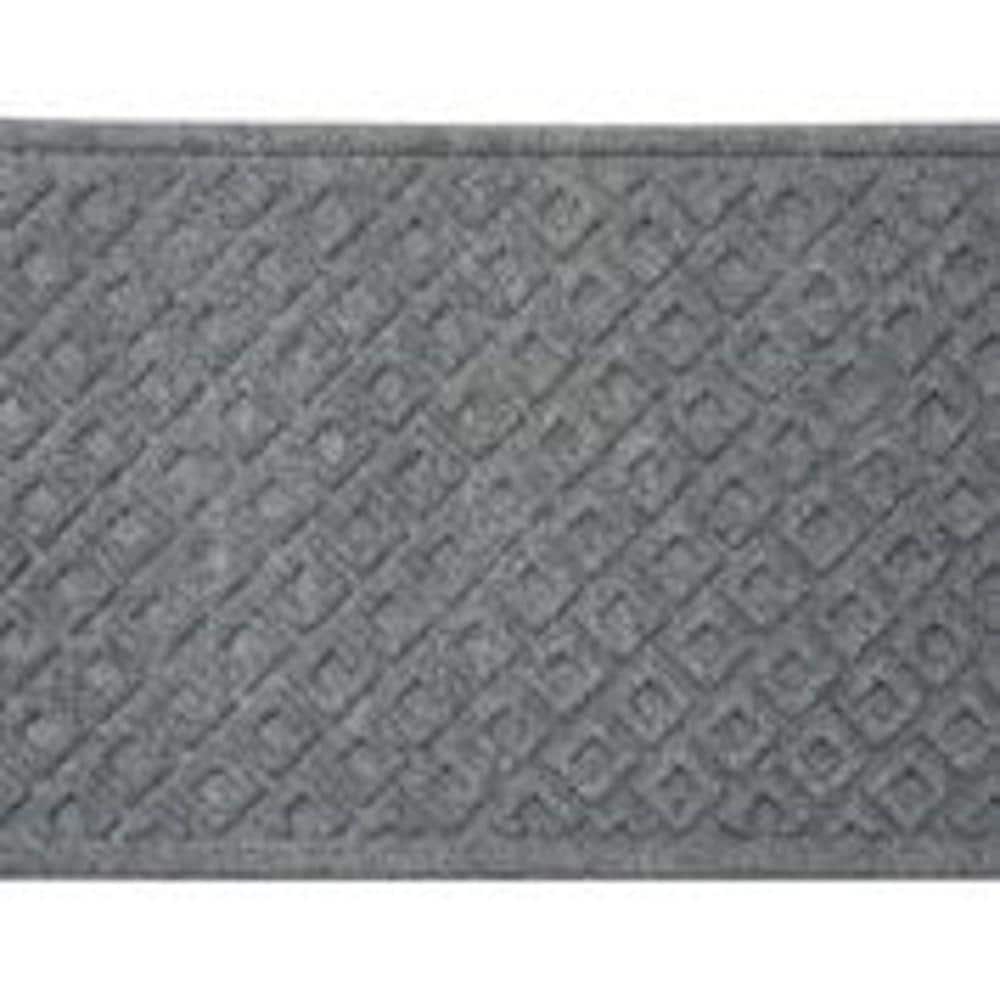 Beverly Rug 3 x 3 Gray Carmel Bordered Non Slip Doormat Indoor Area Rug