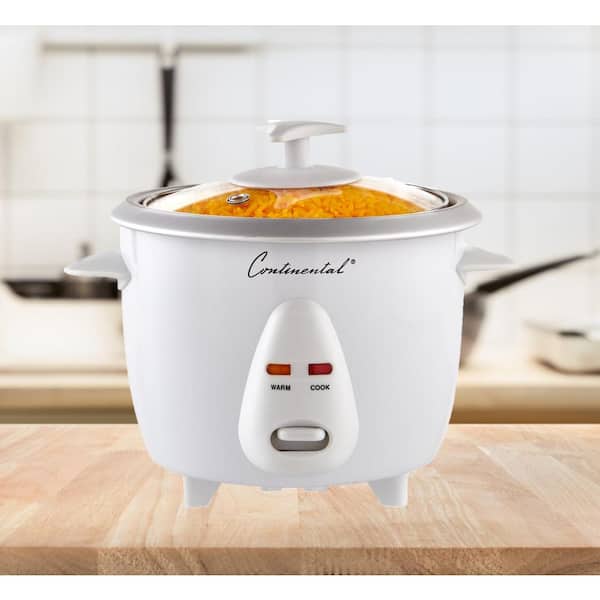 Continental Electric 6-Cup (uncooked) White Rice Cooker Steamer CE23201 -  The Home Depot