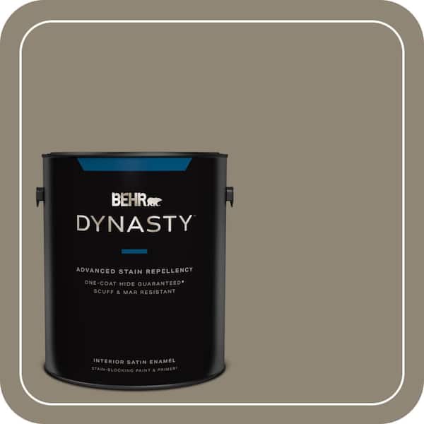 BEHR DYNASTY 1 gal. #ECC-14-2 Great Frontier Satin Enamel Interior Stain-Blocking Paint & Primer