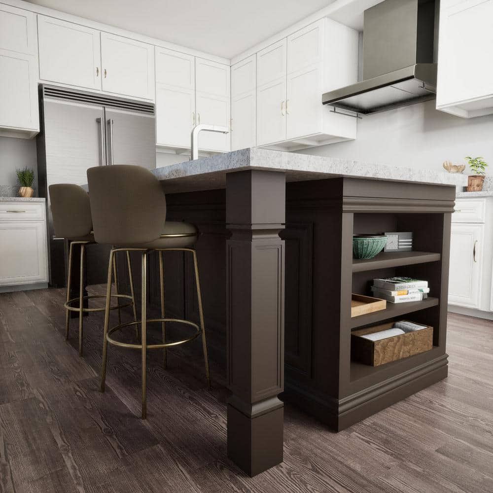 Kent 35.5" Unfinished Rubberwood Raised Panel Cabinet Column