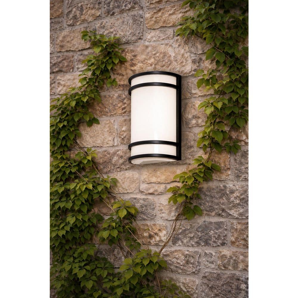 Ventura Black Outdoor Sconce 9.9 in. Hardwired with Integrated LED price history on PriceWatchPro