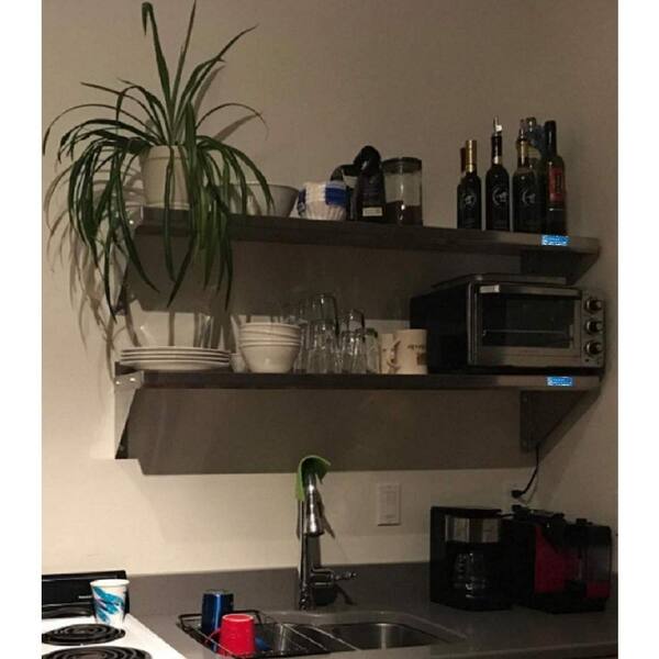 AmGood 36 Long X 12 Deep Stainless Steel Wall Shelf | NSF Certified |  Appliance & Equipment Metal Shelving | Kitchen, Restaurant, Garage,  Laundry