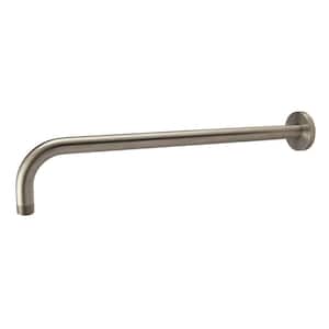 16 in. Wall-Mounted Rain Shower Arm and Flange in Brushed Nickel