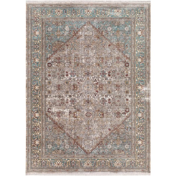 Artistic Weavers Auronia Grey/Multi Medallion 10 ft. x 14 ft. Indoor Area Rug