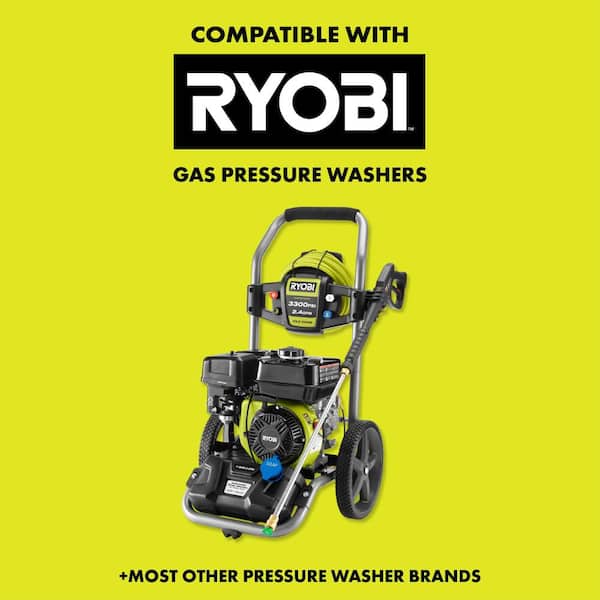 15 in. 3400 PSI Gas Pressure Washer Surface Cleaner with Caster Wheels
