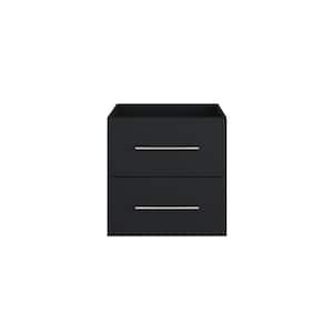 Napa 24 in. W x 22 in. D x 21 in. H Single Sink Bath Vanity Cabinet without Top in Matte Black, Wall Mounted