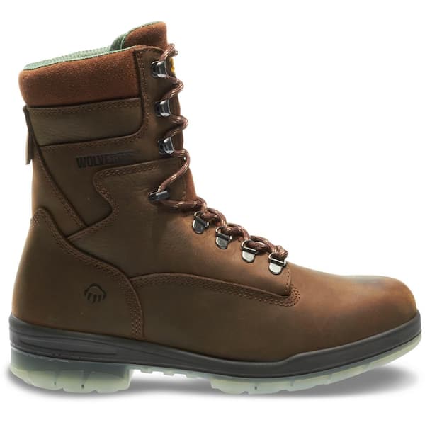 Wolverine Men's I-90 Durashocks Waterproof 8'' Work Boots - Soft Toe - Brown Size 7.5(M)