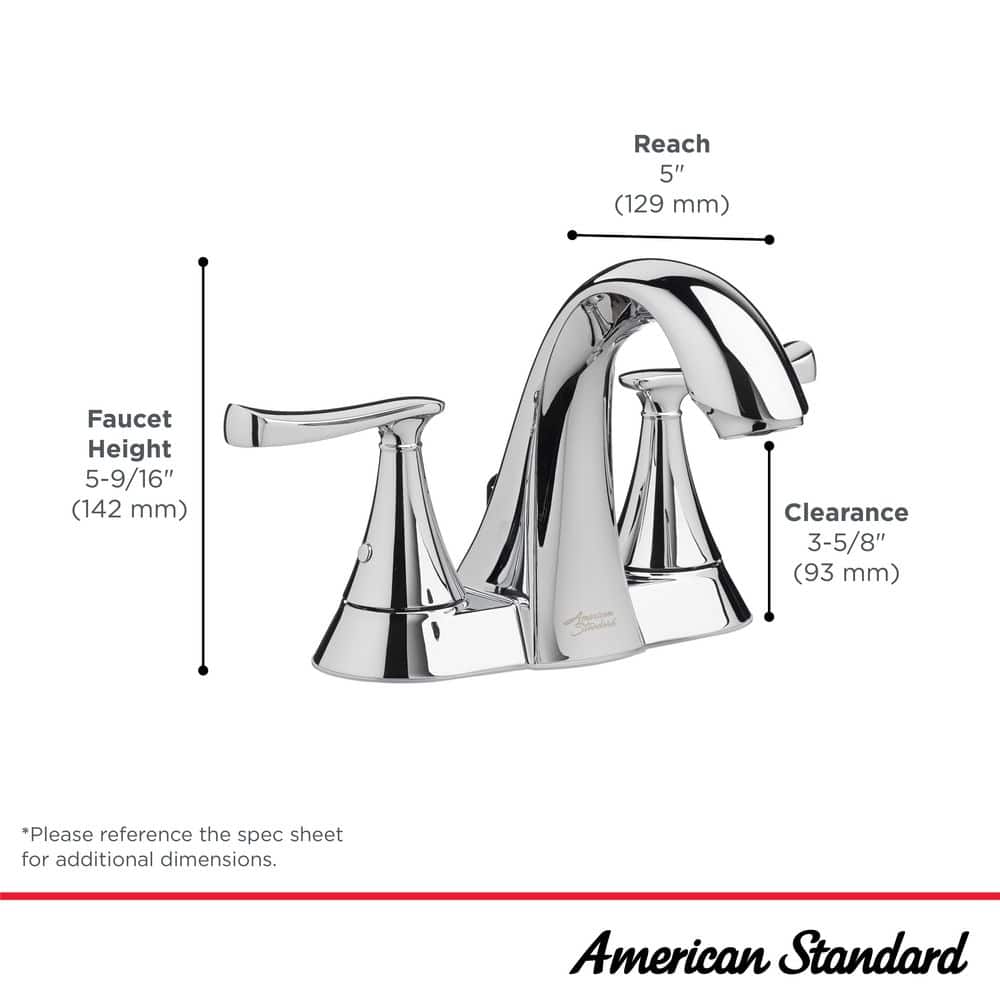 Chatfield Brushed Nickel 4-Inch Centerset 2-Handle Bathroom Faucet