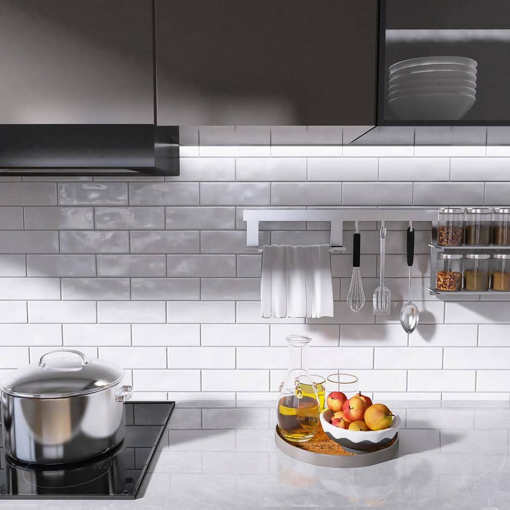 Blanco White Glossy Porcelain Subway Wall and Floor Tile