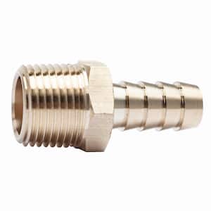 3/8 in. ID Hose Barb x 3/8 in. MIP Lead Free Brass Adapter Fitting (5-Pack)