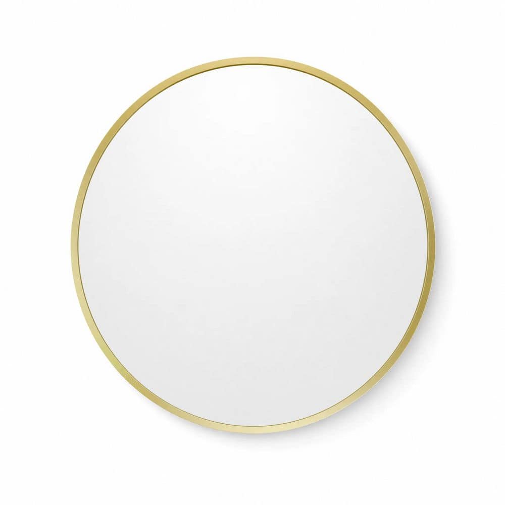 Gold 20 in. W x 20 in.H Round Aluminium Framed Wall Mounted Accent Mirror Bathroom Vanity Mirror price history on PriceWatchPro