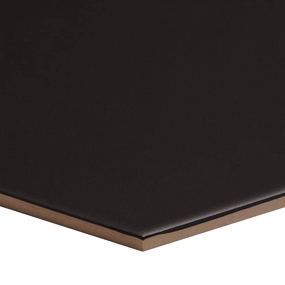 Master Hex 10" x 11" Matte Black Porcelain Tile