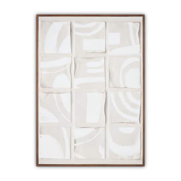 NADAAL STUDIOS Saxon Framed Art Print Abstract Canvas Pine Frame, 19.5 in. x 27.5 in.