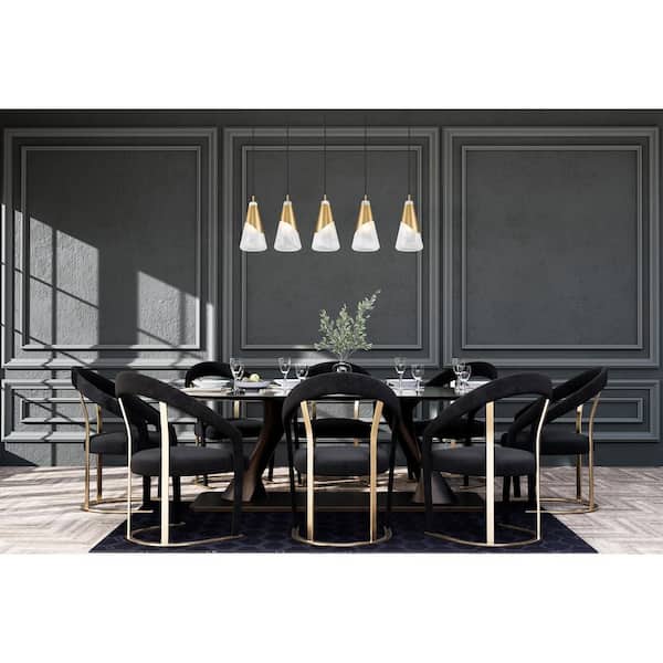 INSANE5.6 アシメントリー Filament Design Aimie 5-Light Modern Gold Chandelier for Indoor
