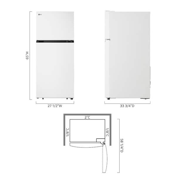 LG 28 in. 18 cu. ft. Top Freezer Garage-Ready Refrigerator in