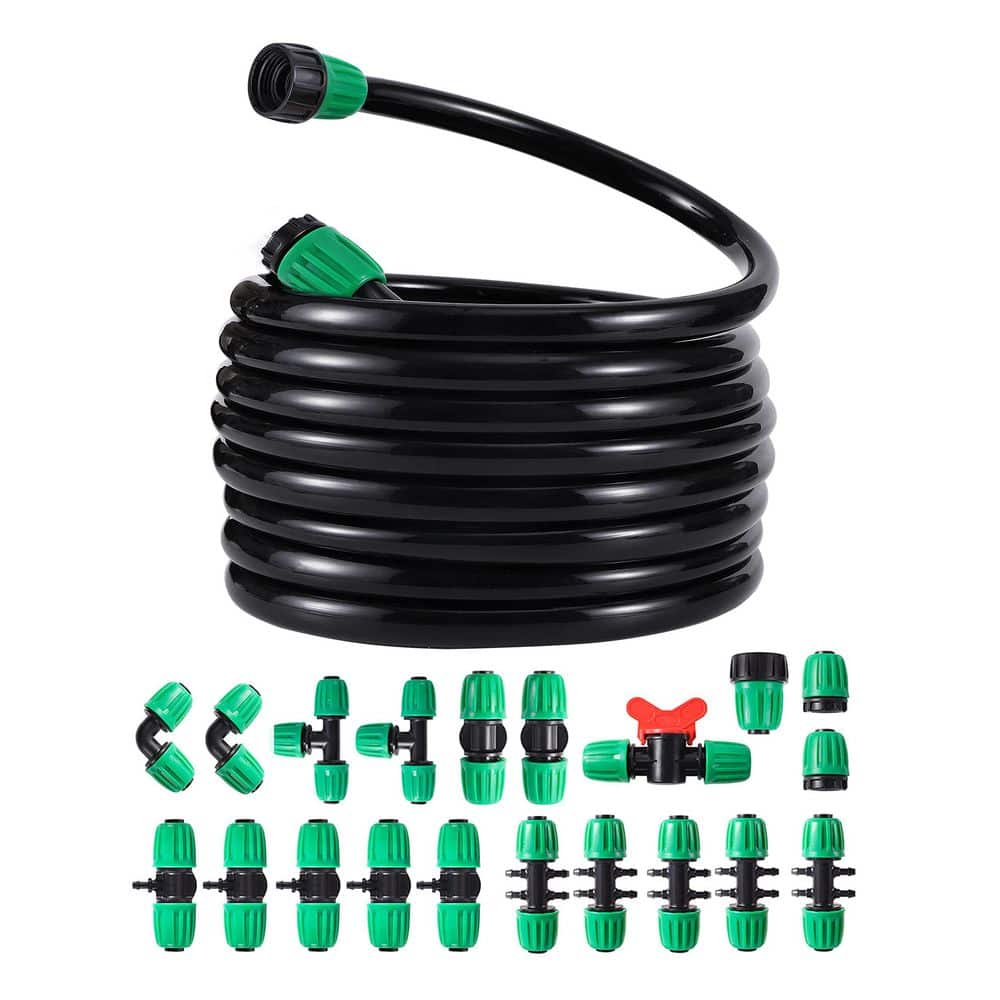 1/2 in. x 52 ft. PVC Garden Irrigation Tubing Hose with Drip Irrigation Fitting Connector for Garden Watering price history on PriceWatchPro