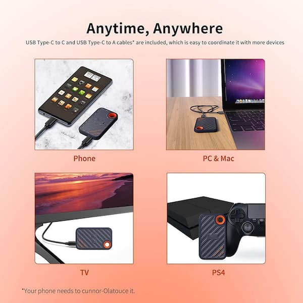 Yichuhaoxi USB 3.2 Gen. 2 1TB Extreme Portable SSD External Solid