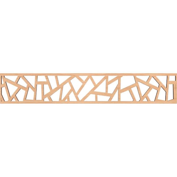 Ekena Millwork Harrisburg Fretwork 0.375 in. D x 46.625 in. W x 8 in. L Hickory Wood Panel Moulding