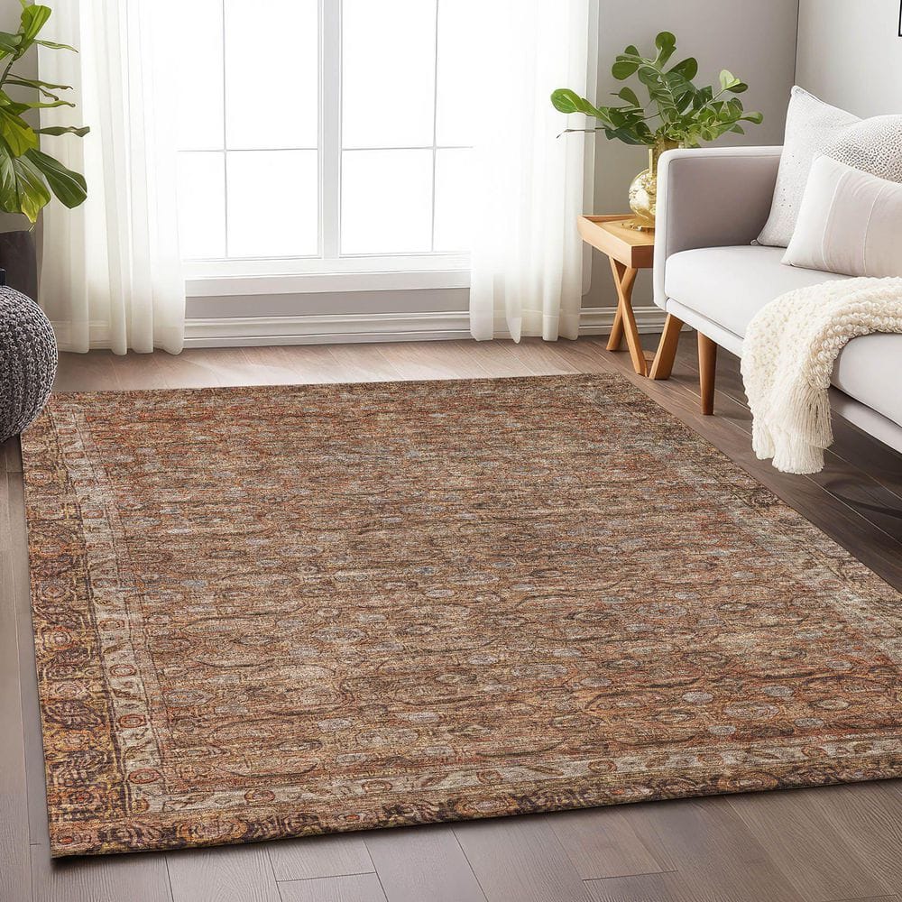 Chantille Machine Washable Indoor/Outdoor Abstract ACN1762 Copper 10 ft. x 14 ft. Area Rug price history on PriceWatchPro