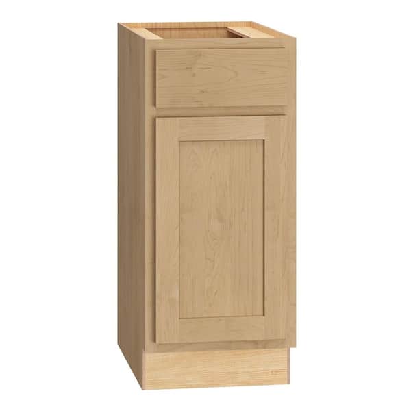 QuickShip Cottage 15 in. W x 21 in. D x 34.5 in. H Assembled Plywood Shaker Bath Base Cabinet in Canopy Partial Overlay