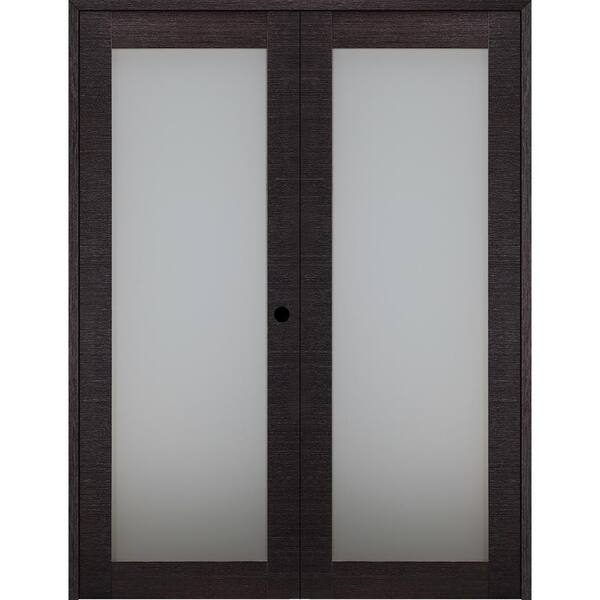 Belldinni Avanti 207 64 in. x 84 in. Left Hand Active Black Apricot Composite Wood Double Prehung Interior Door