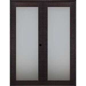 Avanti 207 72 in. x 92.5 in. Left Hand Active Black Apricot Composite Wood Double Prehung Interior Door