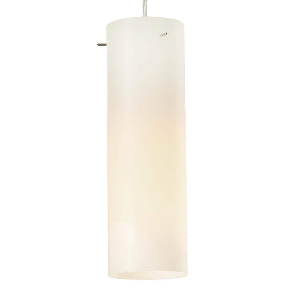 Sleek Satin Nickel Mini LED Pendant Light with Glass Shade