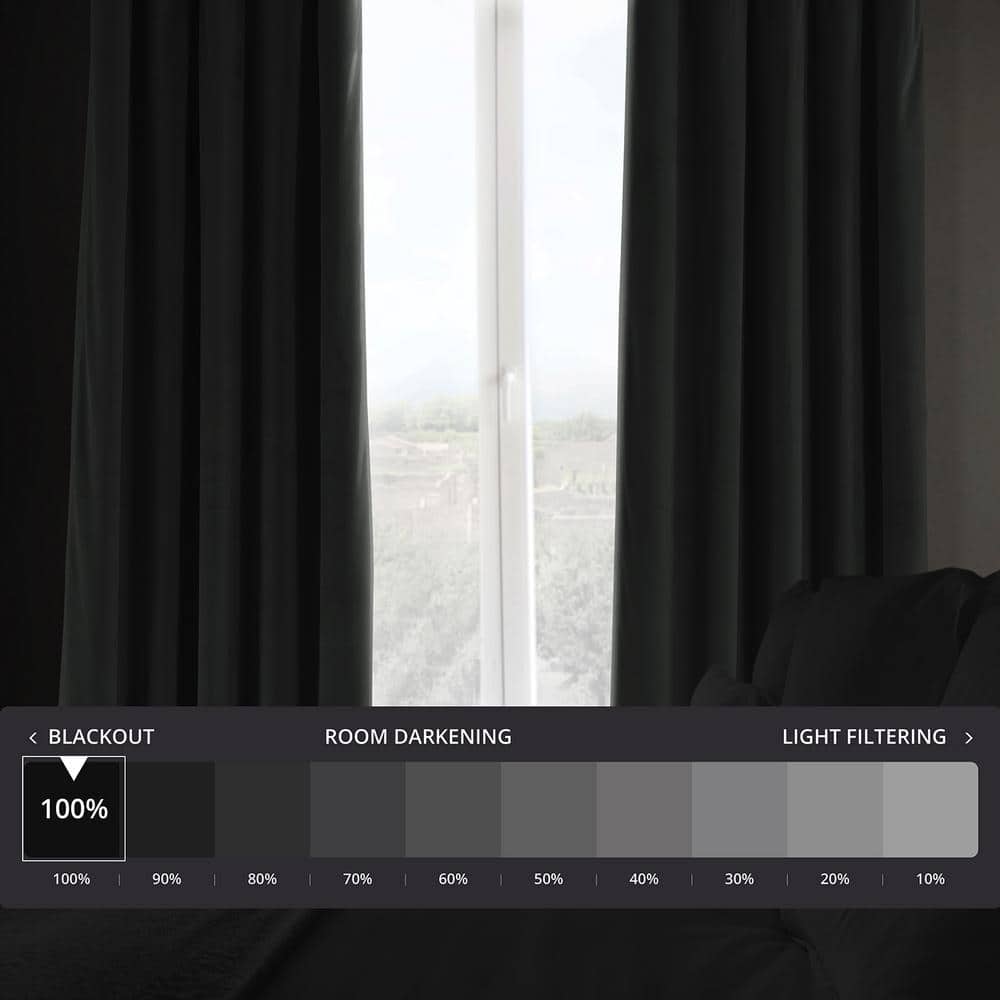 Silver Grey Velvet Thermal Blackout Curtains 96 Inch Long