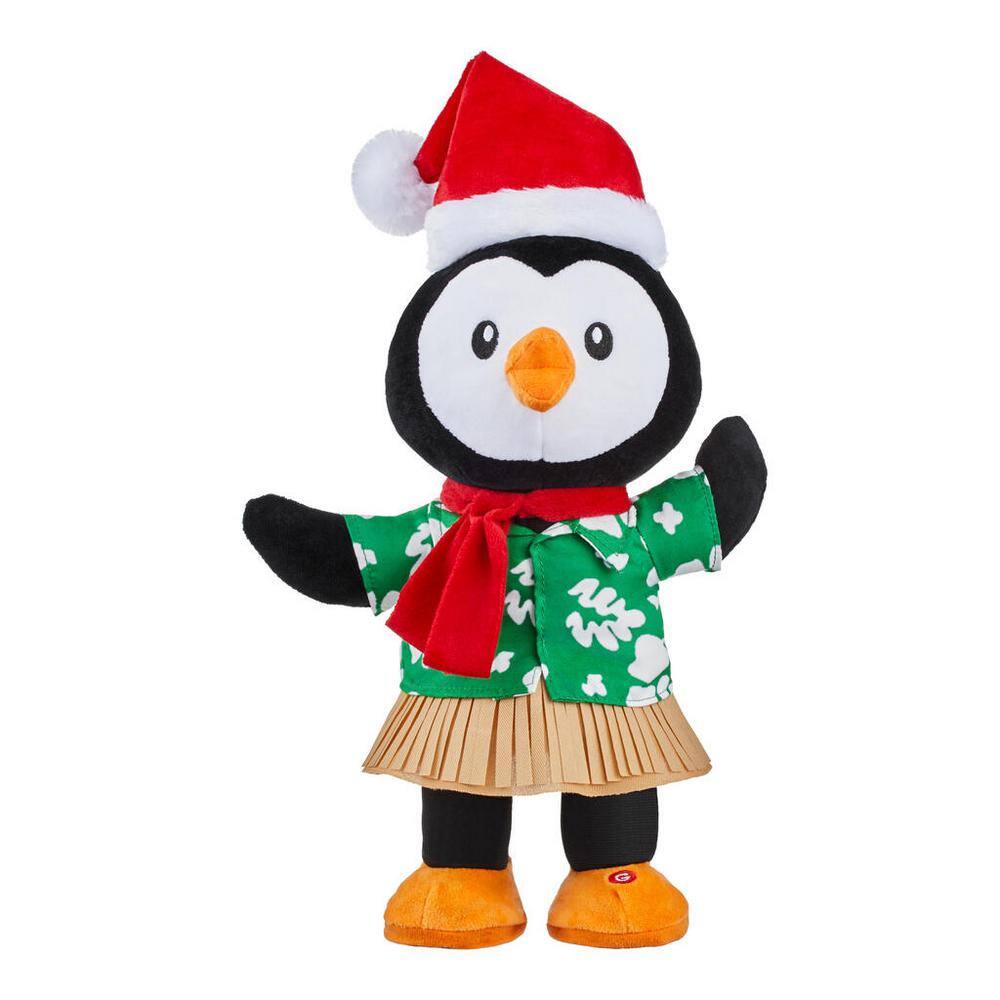 Home Accents Holiday 14 in Animated Hula Penguin 22GM13549 The Home Depot