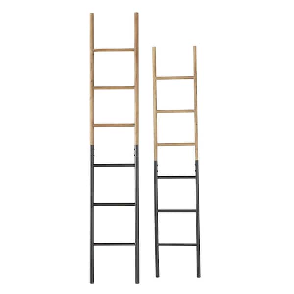 Brown Metal Industrial Ladder (Set of 2)