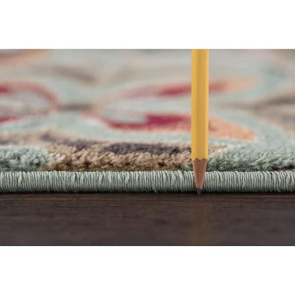 Deco Seafoam 5 ft. x 8 ft. Abstract 3-Piece Rug Set