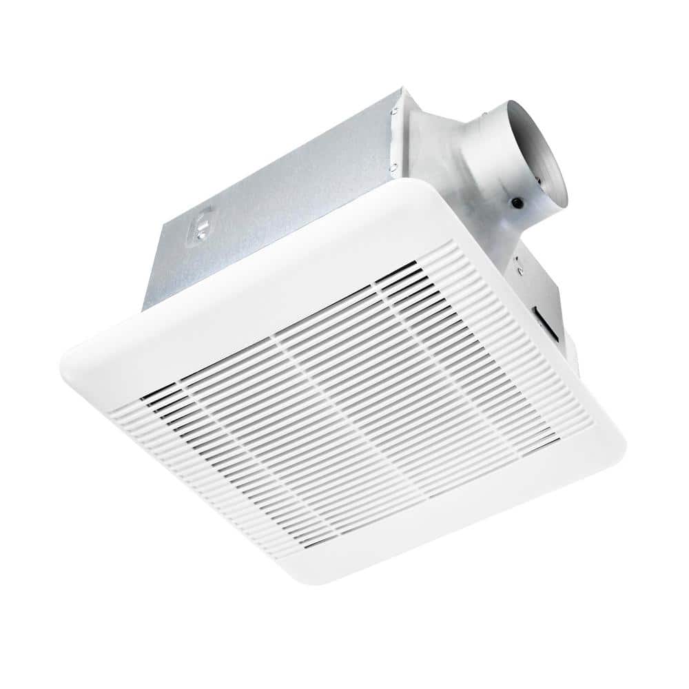 Hampton Bay 110 CFM Ceiling Mount Room Side Installation Quick Connect Bathroom Exhaust Fan, ENERGY STAR, White