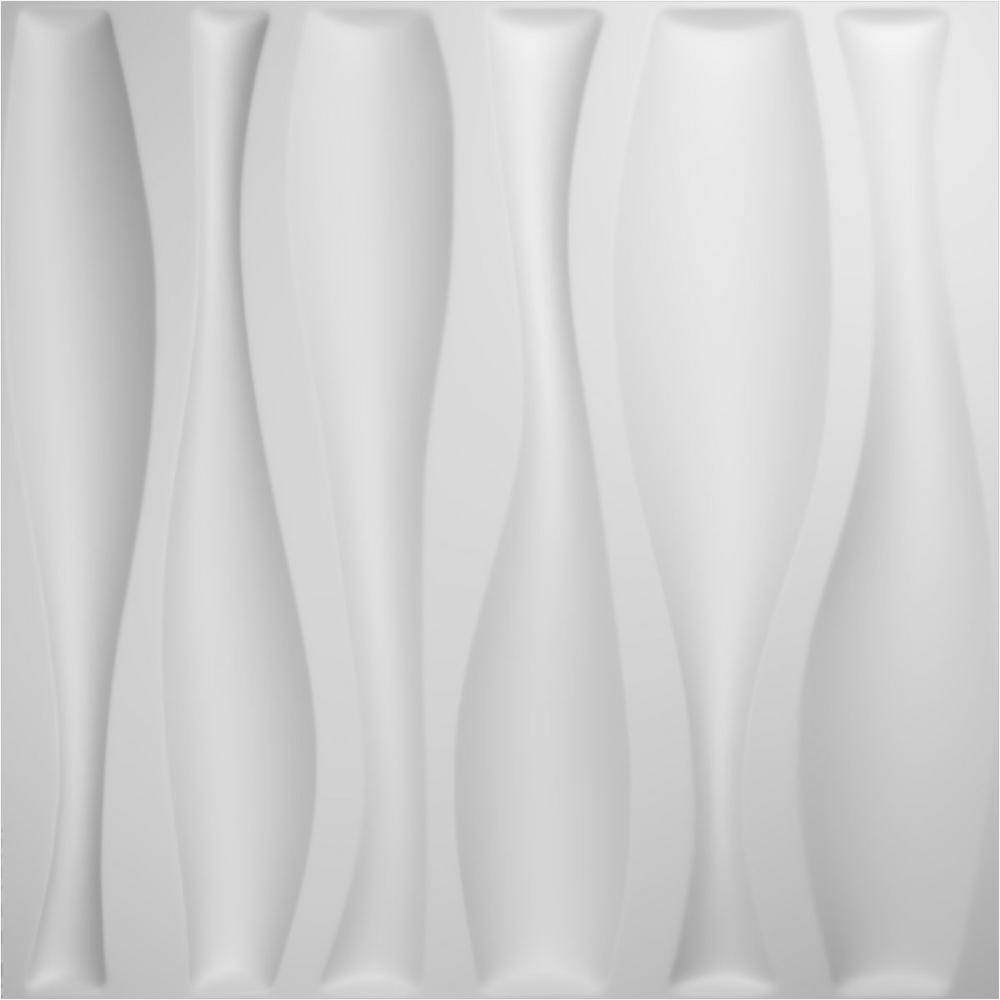 Fairfax White Textured 3D PVC Wall Panels, Set of 20