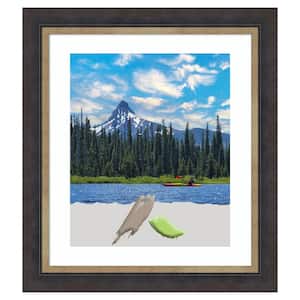 Hammered Charcoal Tan Wood Picture Frame Opening Size 20x24 in. (Matted To 16x20 in.)