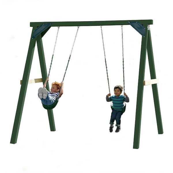 Swing-N-Slide Playsets 1-Hour Wood Complete Swing Set