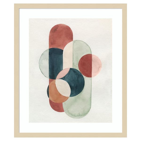 Amanti Art Loops and Bounds I by Grace Popp 21 in. W x 25 in. H. Wood Framed Wall Art Print Framed in Brown