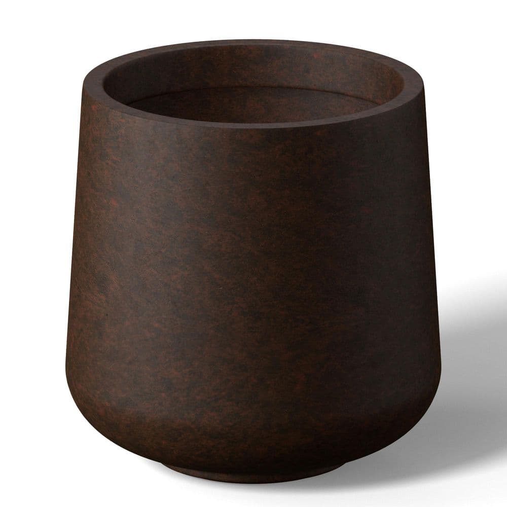 13.5 in. Medium Earthy Brown(Enhanced Core) Concrete Round Planter / Pot with Drainage Holes price history on PriceWatchPro