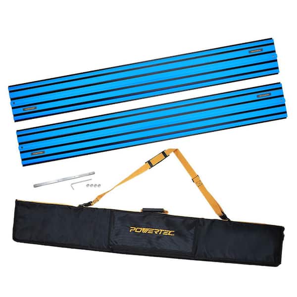 110 in. Track Saw Guide Rail with Protective Bag for DeWalt Track Saws, Incl. 2x55 in. Guide Rails and 1 Connector