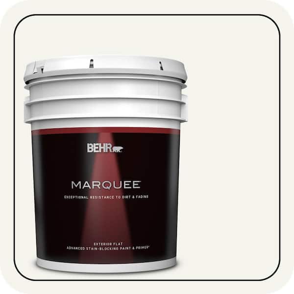 BEHR MARQUEE 5 gal. #75 Polar Bear Flat Exterior Paint & Primer