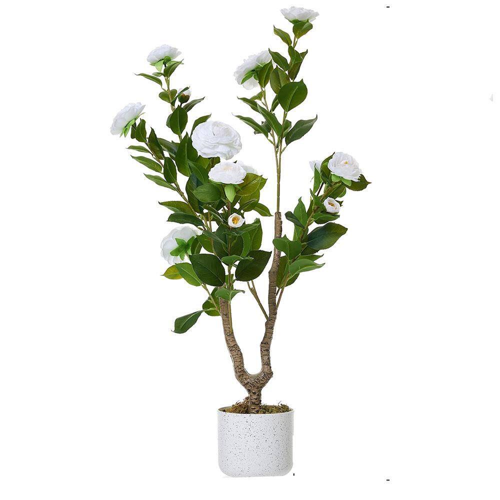 90cm Polyester eco-friendly stick camellia artificial flower - artificial flower, potted artificial flower price history on PriceWatchPro