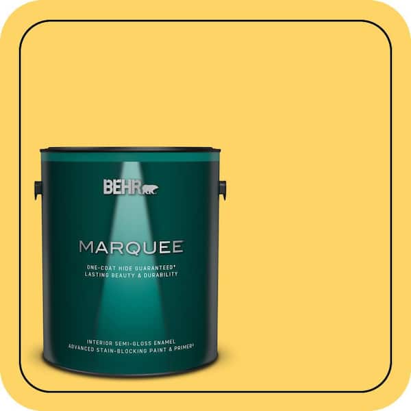 BEHR MARQUEE 1 gal. #P290-5 Squash Blossom Semi-Gloss Enamel Interior Paint & Primer