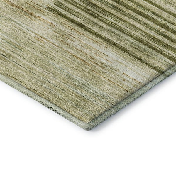 Mayfield Premium Machine Washable Abstract AMF2149 Aloe 10 ft. x 14 ft. Area Rug