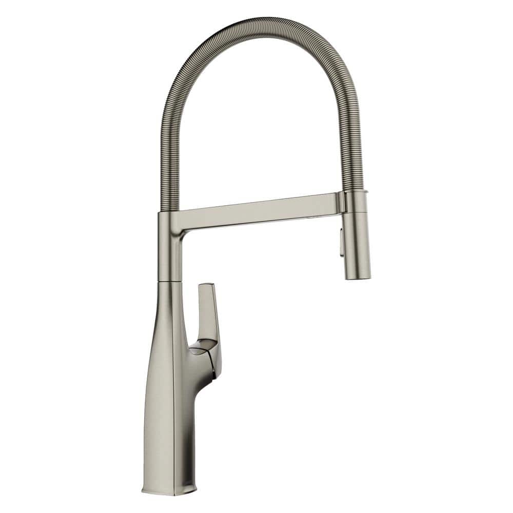 Rivana Single Handle Semi-Pro Standard Kitchen Faucet in Satin Platinum