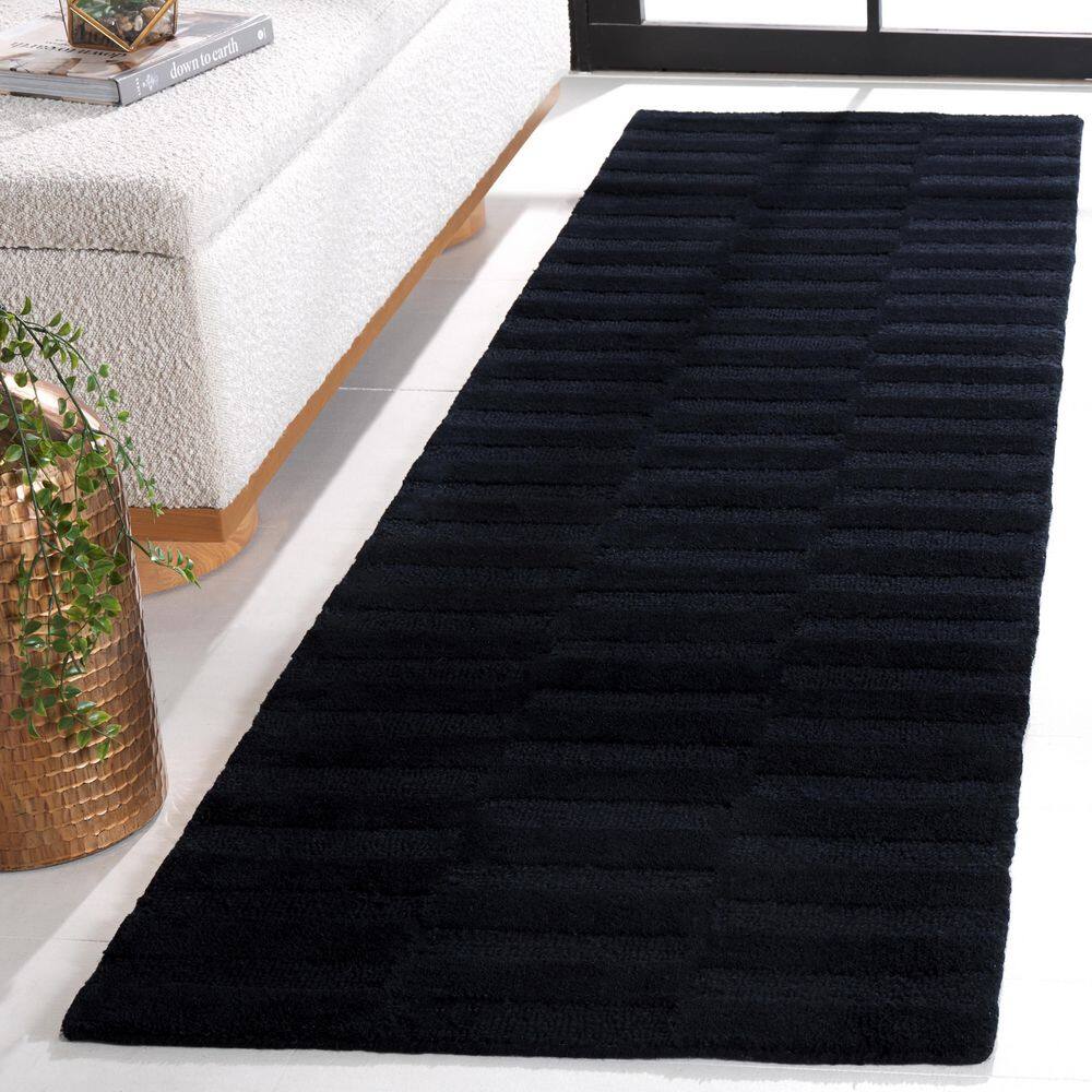 Ebony 2 ft. x 8 ft. Charcoal Solid High-Low Runner Rug price history on PriceWatchPro