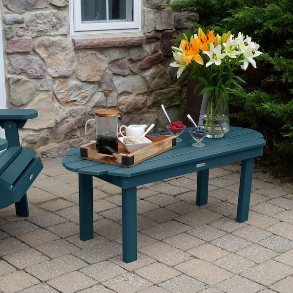 Highwood Classic Westport Nantucket Blue Recycled Plastic Outdoor Coffee Table