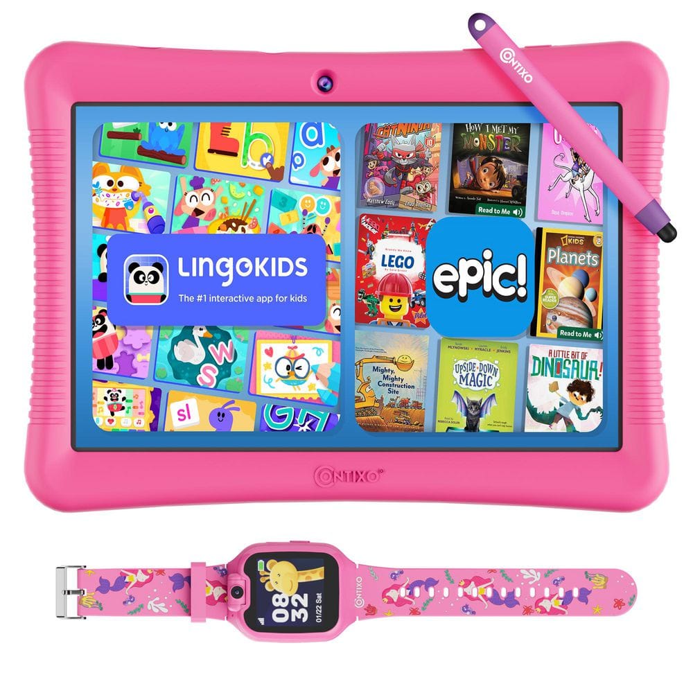 "K102 Kids Tablet & Smartwatch Bundle, 10"" Android Tablet 32GB with Learning Apps, Camera & Parental Controls" price history on PriceWatchPro